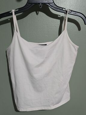 New York & Company Cream Crop Camisole